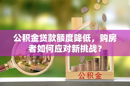 顺城公积金贷款额度降低，购房者如何应对新挑战？