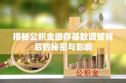 顺城揭秘公积金缴存基数调整背后的秘密与影响