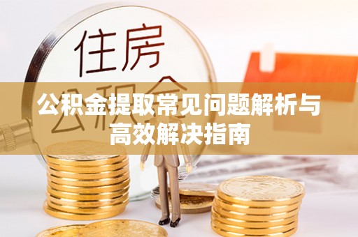 顺城公积金提取常见问题解析与高效解决指南