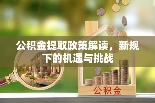 顺城公积金提取政策解读，新规下的机遇与挑战