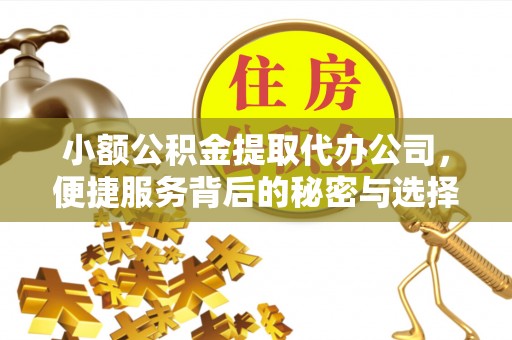顺城小额公积金提取代办公司，便捷服务背后的秘密与选择指南