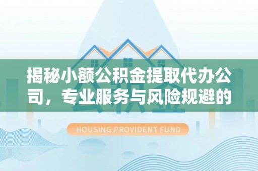 顺城揭秘小额公积金提取代办公司，专业服务与风险规避的平衡艺术