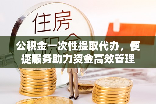 顺城公积金一次性提取代办，便捷服务助力资金高效管理