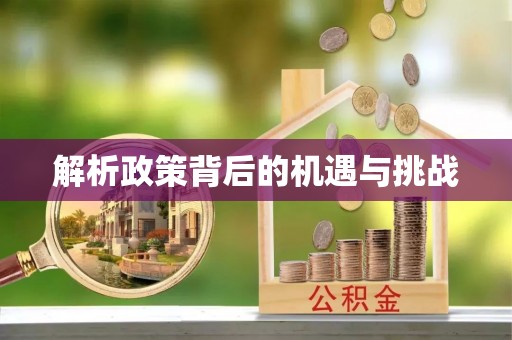 顺城解析政策背后的机遇与挑战