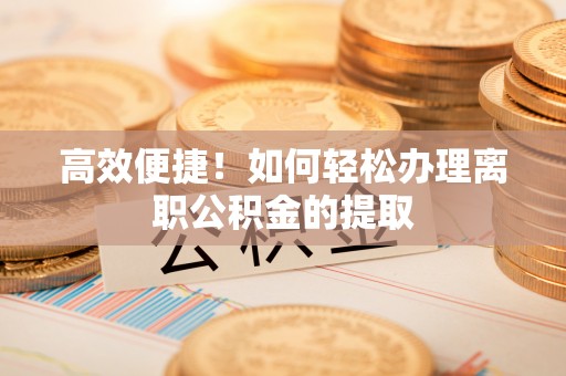顺城高效便捷！如何轻松办理离职公积金的提取