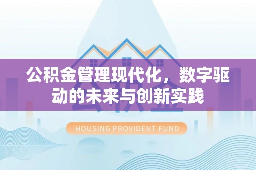 顺城公积金管理现代化，数字驱动的未来与创新实践