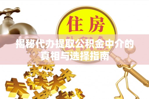 顺城揭秘代办提取公积金中介的真相与选择指南